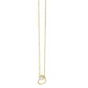 Size: 18 – Open Heart and Pearl Necklace in 14K Yellow Gold