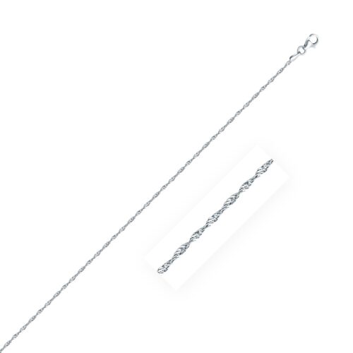 Size: 18” – Sterling Silver 1.6mm Singapore Style Chain (1.50 mm)