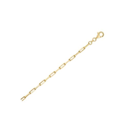 Size: 20 – Sterling Silver Gold Plated Paperclip Chain (2.95 mm)