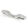 Size: 6.5 – 14k White Gold Pave Set Diamond Curved Wedding Band (1/4 cttw)