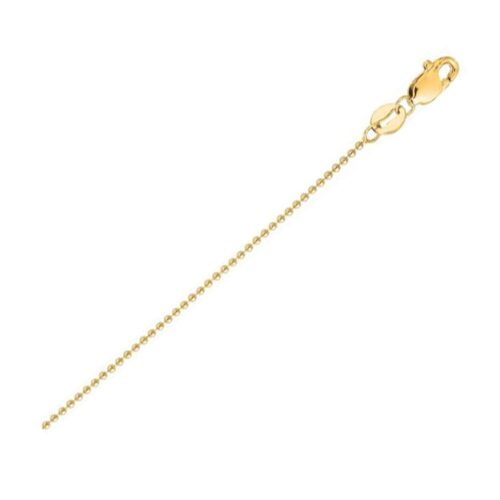 Size: 20 – 18k Yellow Gold Bead Chain (2.50 mm)