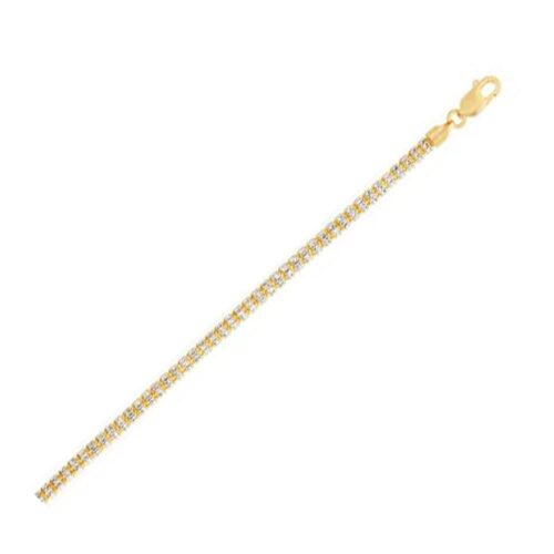 Size: 22 – Ice Barrel Chain in 14k Yellow Gold (3.23 mm)