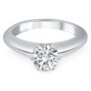 Size: 7 – 14k White Gold Solitaire Cathedral Engagement Ring