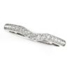Size: 8 – 14k White Gold Curved Style Wedding Ring (1/4 cttw)