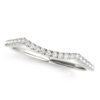 Size: 5.5 – 14k White Gold Diamond Pave Set Curved Wedding Band (1/8 cttw)