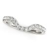 Size: 6.5 – 14k White Gold Curved Style Wedding Ring with Diamonds (1/3 cttw)