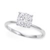 Size: 9 – 2 Carat Cushion Lab Grown IGI G/VS1 Diamond Solitaire Ring in Sterling Silver