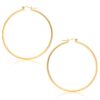 14k Yellow Gold Polished Hoop Earrings (1.5x45mm)