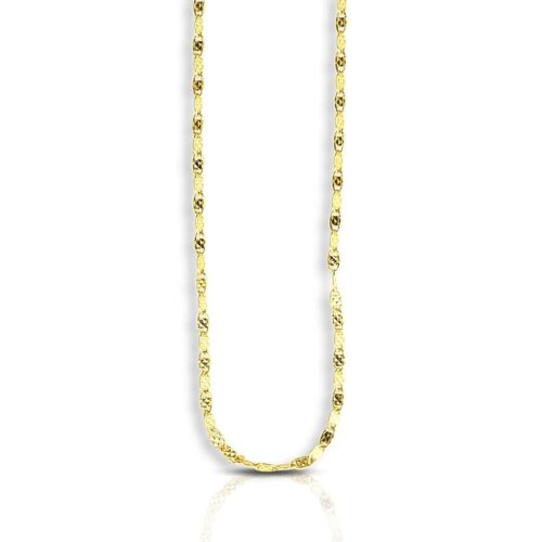 Size: 18 – 14k Yellow Gold Sparkle Valentino Chain (1.70 mm)