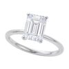 Size: 8 – 2 Carat Emerald Lab Grown IGI G/VS1 Diamond Solitaire Ring in Sterling Silver
