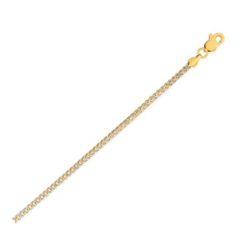 Size: 18 – 14k Yellow Gold Round Pave Franco Chain (2.30 mm)