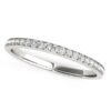 Size: 4.5 – 14k White Gold Prong Setting Round Diamond Wedding Band (1/5 cttw)