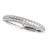 Size: 4 – 14k White Gold Two-Row Pave Set Diamond Wedding Band (1/4 cttw)