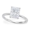 Size: 3.5 – 3 Carat Radiant Lab Grown IGI G/VS1 Diamond Solitaire Ring in 10K White Gold