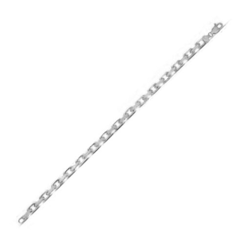 Size: 26 – 14k White Gold French Cable Link Chain (4.80 mm)