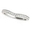 Size: 6.5 – 14k White Gold Curved Diamond Wedding Band (1/6 cttw)