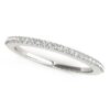 Size: 8 – 14k White Gold Pave Scallop Setting Diamond Wedding Band (1/8 cttw)