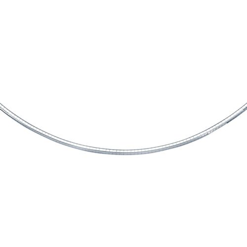 Size: 18” – 14k White Gold Chain in a Classic Omega (3.00 mm)