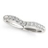 Size: 6.5 – 14k White Gold Diamond Curved Design Wedding Band (1/4 cttw)