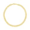 Size: 7” – 14k Yellow Gold High Polish Textured Fancy Chain Bracelet (4mm)