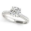 Size: 5.5 – 14k White Gold Round Cut Diamond Engagement Ring  (1 5/8 cttw)