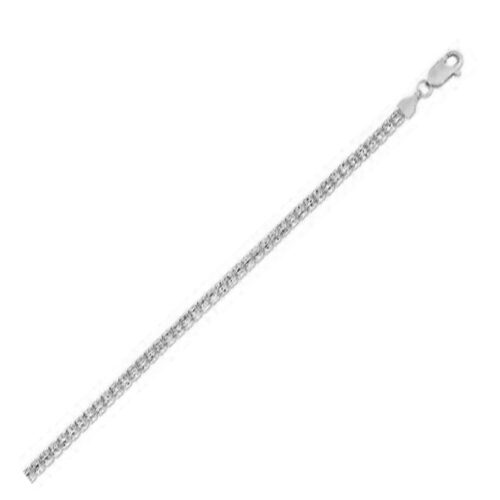 Size: 20 – Ice Barrel Chain in 14k White Gold (3.14 mm)