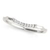 Size: 8.5 – 14k White Gold Wave Design Pave Set Diamond Wedding Ring (1/20 cttw)