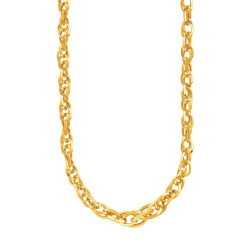 Size: 18” – 14k Yellow Gold Ornate Prince of Wales Chain Necklace