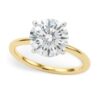 Size: 3.5 – 2 Carat Round Lab Grown IGI G/VS1 Diamond Solitaire Ring in 14K Yellow Gold