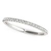 Size: 8.5 – 14k White Gold Diamond Wedding Band in Pave Setting (1/8 cttw)