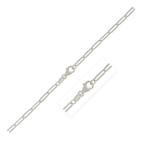 Size: 20” – Sterling Silver Rhodium Plated Paperclip Chain (2.50 mm)