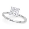 Size: 4 – 1.50Ct Princess Lab Grown IGI G/VS1 Diamond Ring in 10K White Gold