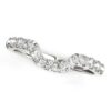 Size: 9 – 14k White Gold Curved Design Pave Diamond Wedding Ring (1/6 cttw)