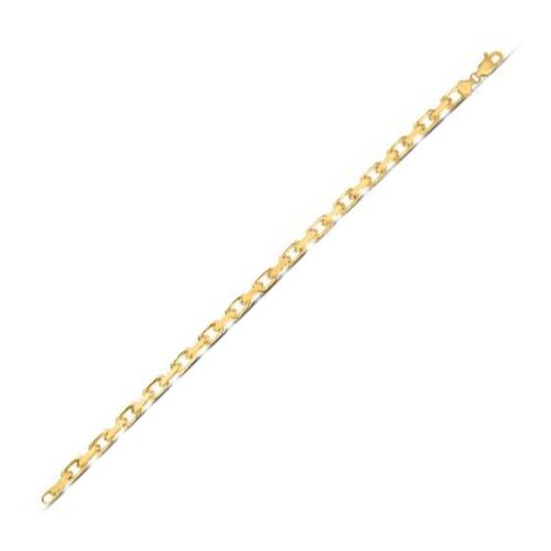 Size: 22 – 14k Yellow Gold French Cable Link Chain (4.80 mm)