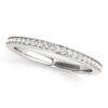 Size: 3 – 14k White Gold Simple Diamond Wedding Ring (1/4 cttw)