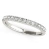 Size: 3 – 14k White Gold Pave Set Style Diamond Wedding Band (1/4 cttw)