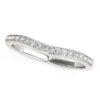 Size: 7.5 – 14k White Gold Curved Diamond Wedding Ring (1/4 cttw)