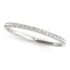Size: 6.5 – 14k White Gold Slim Pave Set Diamond Wedding Band (1/8 cttw)