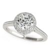 Size: 8.5 – 14k White Gold Classic Channel Slim Shank Diamond Engagement Ring (2 cttw)