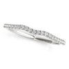 Size: 7.5 – 14k White Gold Wave Theme Diamond Wedding Band (1/8 cttw)
