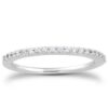 Size: 8.5 – 14k White Gold Slim Profile Diamond Micro Prong Diamond Wedding Ring Band