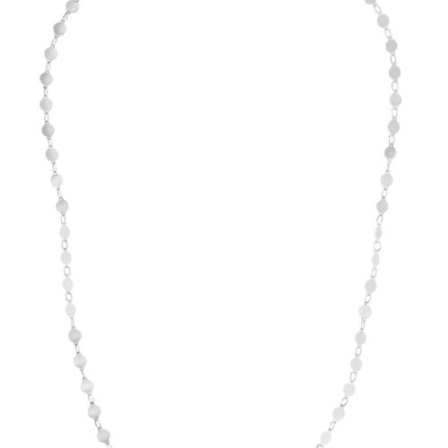 Size: 18” – 14k White Gold Necklace with Polished Circles