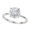 Size: 6 – 2 Carat Round Lab Grown IGI G/VS1 Diamond Solitaire Ring in Sterling Silver