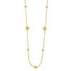Size: 18 – Alternating Bead Chain Necklace in 14K Yellow Gold