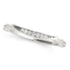 Size: 4 – 14k White Gold Unique Graduated Style Diamond Wedding Band (1/10 cttw)