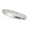 Size: 8.5 – 14k White Gold Diamond Wedding Band (1/8 cttw)