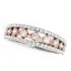 Size: 9 – 14k White And Rose Gold Diamond Band (3/8 cttw)