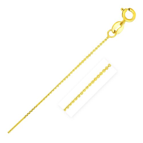Size: 20” – 14k Yellow Gold Diamond Cut Cable Link Chain (0.68 mm)
