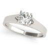 Size: 6 – 14k White Gold Prong Set Style Solitaire Diamond Engagement Ring (1/2 cttw)