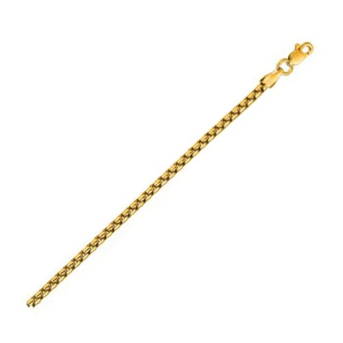 Size: 22 – 14k Yellow Gold Solid Round Box Chain (3.6 mm)